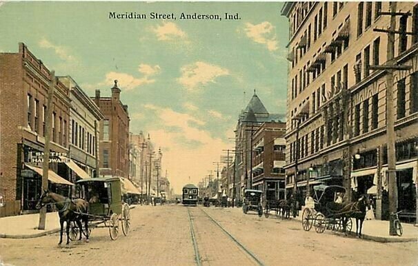 IN, Anderson, Indiana, Meridian Street, Trolley