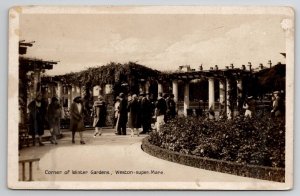 RPPC Weston-super-Mare Corner Of Winter Gardens Somerset  England Postcard A43