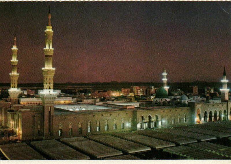 PC CPA SAUDI ARABIA, HOLY MOSQUE AT DAWN, MECCA, Modern Postcard (b22473)