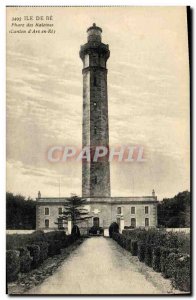 Old Postcard Ile de Re lighthouse Whale