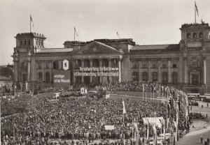 Demonstration Protest Rally March Berlin German Real Photo Postcard