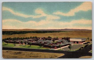 Albuquerque New Mexico~Medical Arts Sq Panoramic View~Valley~Linen 1940s PC