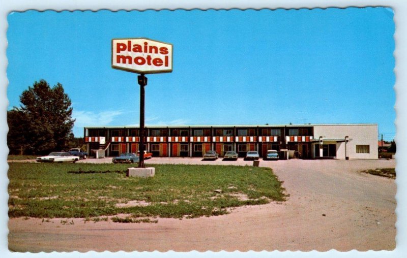 BROOKS, ALBERTA Canada ~ Roadside PLAINS MOTEL c1960s  Postcard