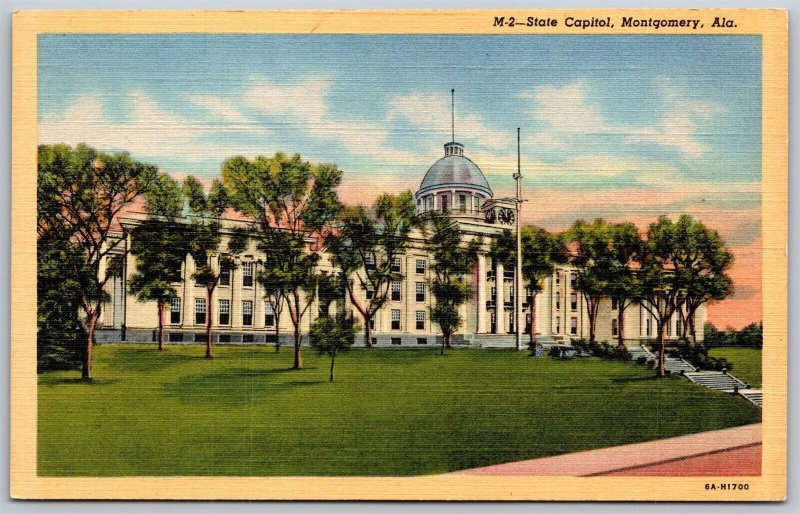 Vtg Montgomery Alabama AL State Capitol 1930s View Unposted Postcard