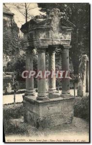 Old Postcard Angers Musee Saint Jean Vieux Puits Romain