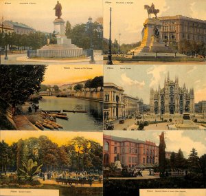 Italy Milan PURGO Brazilian laxative advertising lot of 6 vintage postcards 1900 