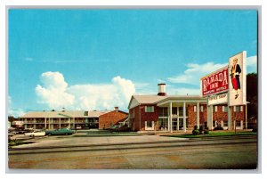 Ramada Inn Motel Lakeland Florida Postcard Old Cars