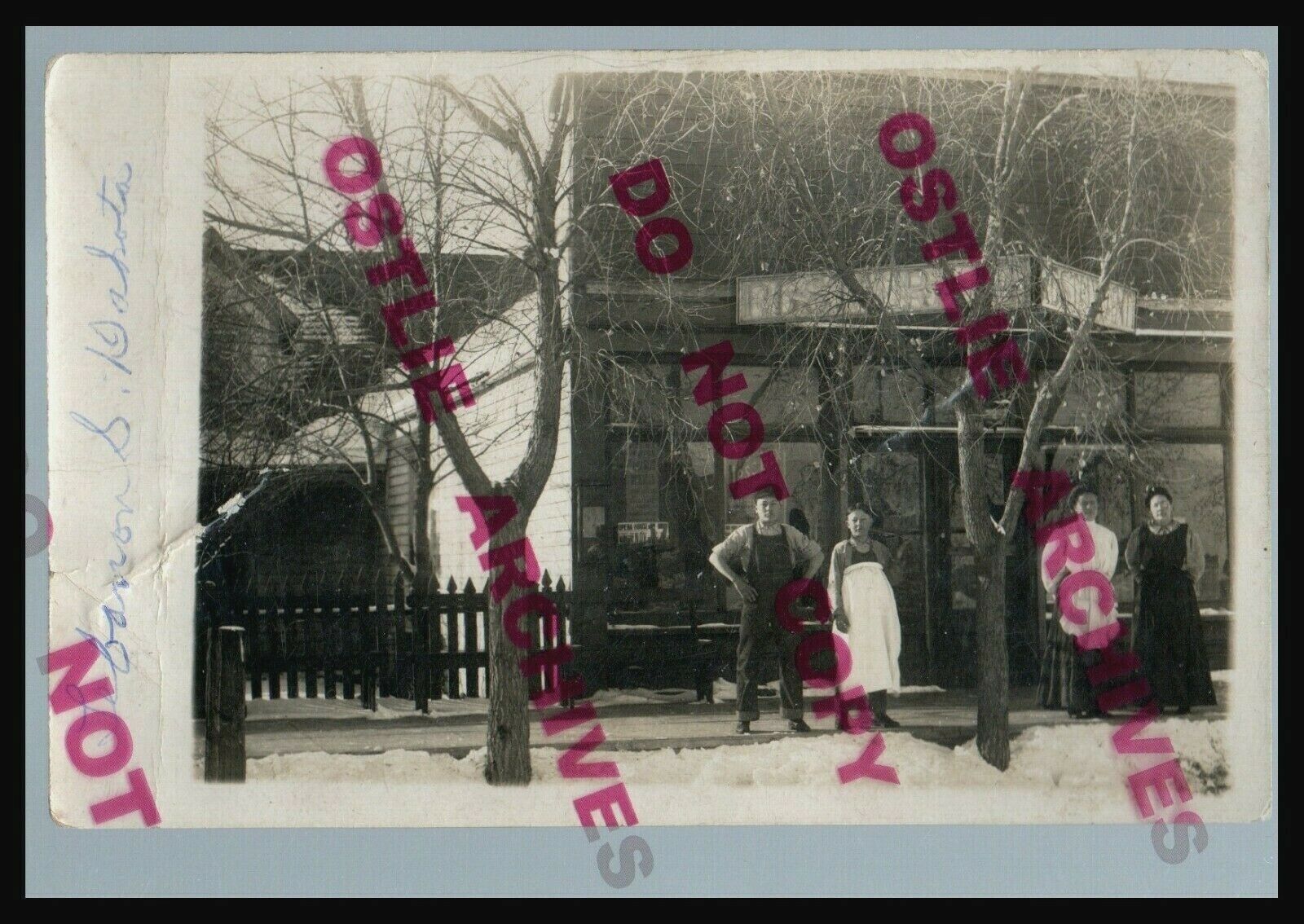 Lebanon SOUTH DAKOTA RPPC 1915 RESTAURANT STORE nr Gettysburg Hoven