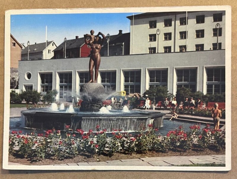 1958 USED POSTCARD -MONUMENT OF LIBERATION, NARVIK, NORWAY