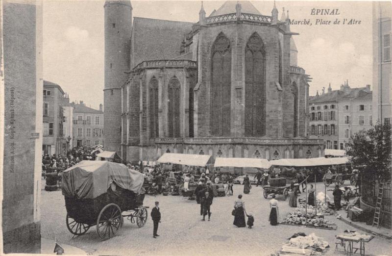 EPINAL VOSGES FRANCE~MARCHE~PLACE de l'AIRE POSTCARD