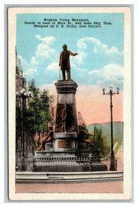 Vintage Early 1900's Postcard Brigham Young Monument UNPOSTED