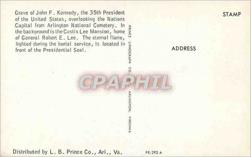 Modern Postcard Arlington National Cemetery Grave of John F Kennedy the 35th ...