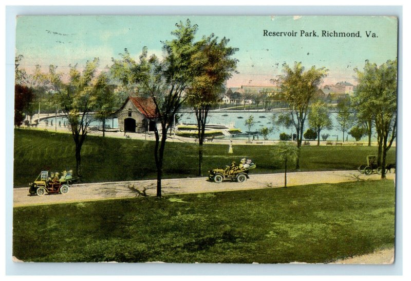 1912 Greenery Scene Reservoir Park Richmond Virginia VA Posted Antique