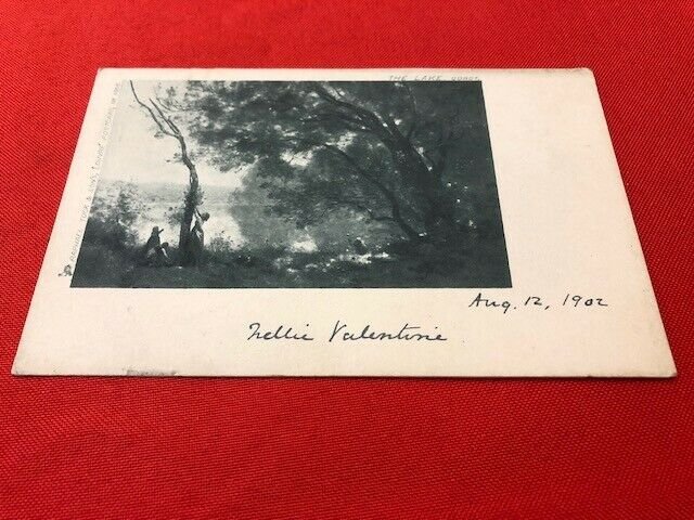 1902 postcard THE LAKE. COROT. Raphael Tuck & Sons LOUVRE Postcard No. 1638 