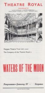 Waters Of The Moon NC Hunter Rare Theatre Royal Margate Kent Programme