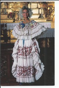 Lidia Urrutia, Proudly Wearing the Traditional Dress of Panama Postcard