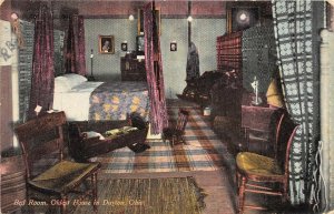 Dayton Ohio 1909 Postcard Bed Room Oldest House In Dayton Interior