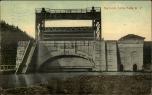 Little Falls NY The Big Lock c1910 Postcard