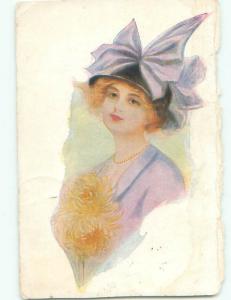 Divided-Back PRETTY WOMAN Risque Interest Postcard AA8670