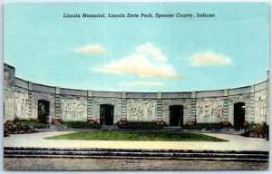 Postcard - Lincoln Memorial, Lincoln State Park - Lincoln City, Indiana 