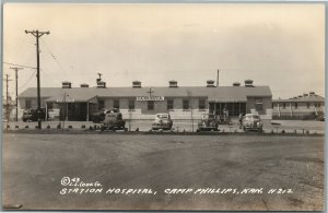 CAMP PHILLIPS KS STATION HOSPITAL VINTAGE REAL PHOTO POSTCARD RPPC Kansas