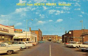 North Platte Nebraska Street Scene Vintage Postcard AA8444