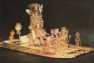 Muisca Raft Bogota Columbia Gold Museum Postcard