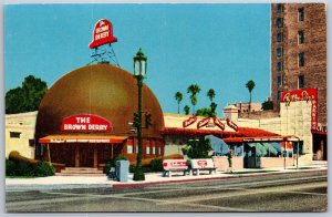 Vtg Los Angeles California CA Brown Derby Restaurant Postcard