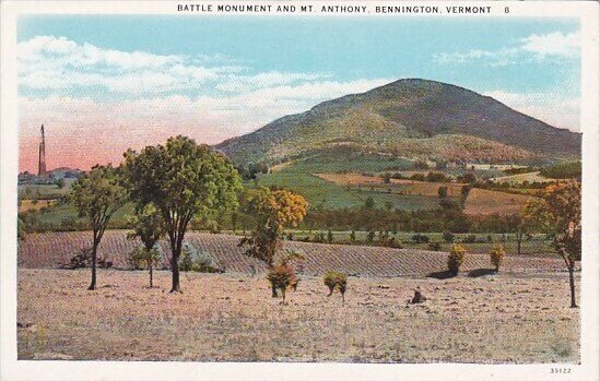 Battle Monument And Mount Anthony Bennington Vermont