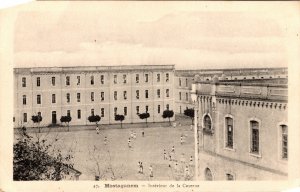 Postcard Algeria Mostaganem Interieur de la Caserne Military Barracks