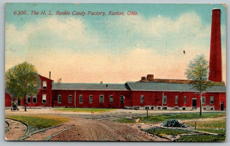 Kenton OH~Smokestack @ Edge of H L Runkle Chocolate Candy Factory~1910 Acmegraph 