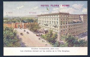 Hotel Flora Rome Italy unused c1910's