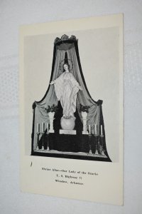 Shrine Altar Our Lady of the Ozarks Winslow Arkansas Postcard Graycraft Card Co.
