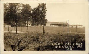 North Girard Pennsylvania PA Camp Caledon Real Photo Postcard