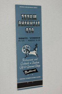 Old Spinning Wheel Hinsdale Illinois Map 20 Strike Matchbook Cover