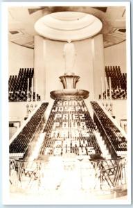 RPPC  MONTREAL, QUEBEC  Canada   ST. JOSEPH ORATOIRE  SHRINE Interior  Postcard 