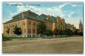 c1910 Gonzaga University Exterior Building Spokane Washington Vintage Postcard