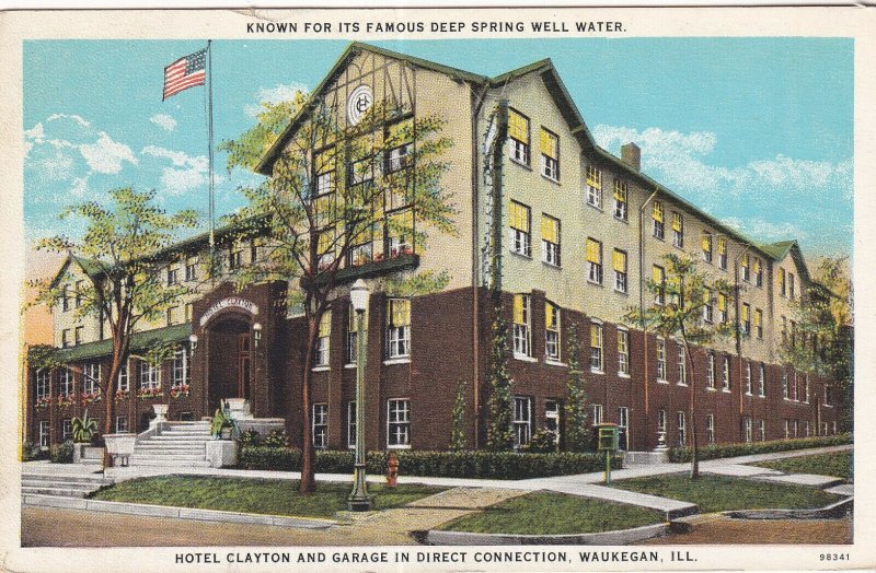 WAUKEGAN, Illinois, 1910-1930s; Hotel Clayton