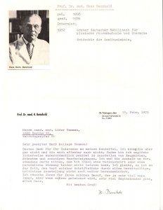 Hans Bennhold German Tubingen Professor Medicine Hand Signed Letter