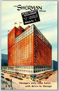 Vtg Chicago Illinois IL The Sheman Hotel 1960s View Postcard