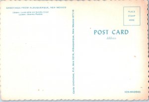 Lone Pine on Sandia Crest and Acoma Pueblo Albuquerque New Mexico Postcard