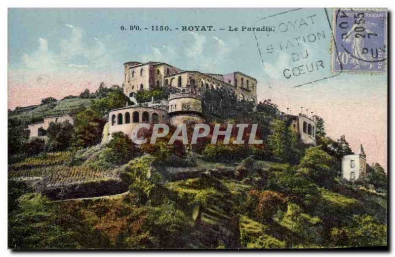 Old Postcard Royat Chateau Paradise