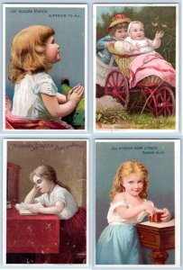 1880's LOT/4 NIAGARA CORN STARCH VICTORIAN TRADE CARDS SIZE CONDITION VARIES #9