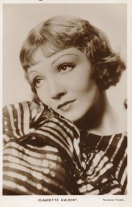 Claudette Colbert Paramount Pictures Film Star Real Photo Postcard