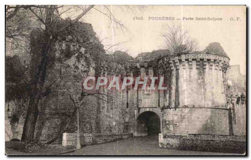 Postcard Fougeres Old Porte Saint Sulpice