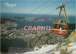 Postcard Modern Bergen med Ulriksbanen Norway