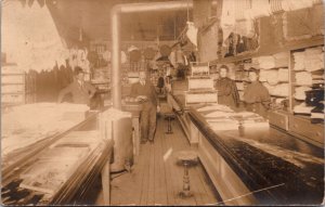 Real Photo Postcard Interior Dry Goods Textile Store in/near Lanesboro Minnesota