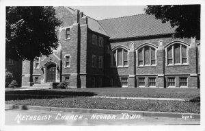 Real Photo Postcard Methodist Church in Nevada, Iowa~121938