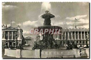 Old Postcard Paris Fountain and Wonders of the Concorde Square has left the C...