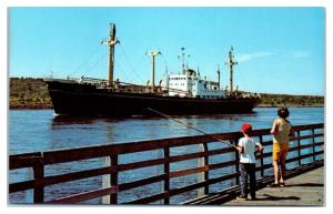 1977 Scusset State Beach Fishing Pier, Cape Cod Canal, MA Postcard